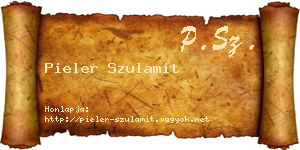 Pieler Szulamit névjegykártya